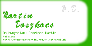 martin doszkocs business card